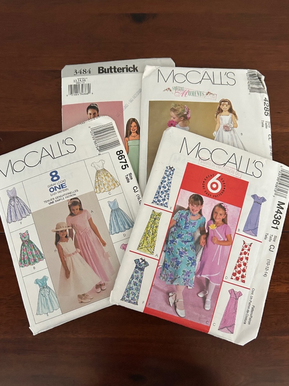 Vintage McCall’s & Butterick Sewing Patterns Lot – Girls' Dresses